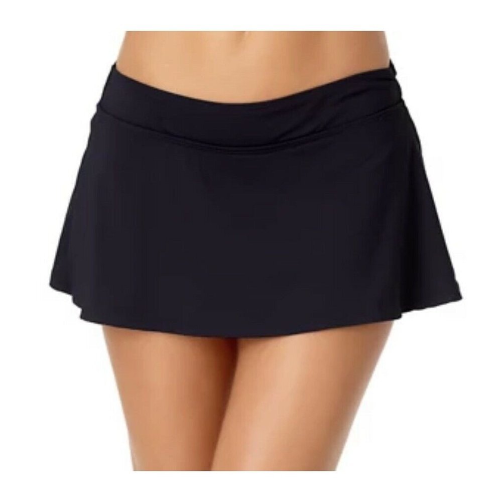 NWT Anne Cole Swimsuit Bikini Bottoms Skirt Plus Size 24W 24 Navy
